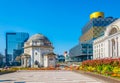 Hall of Memory, Library of Birmingham and Baskerville house, England