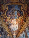 Hall of Mirrors (Galerie des glaces) in the palace of Versailles, France. The residence of the sun king Louis XIV Royalty Free Stock Photo