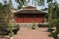 hall at the pagoda of the celestial lady in hue - vietnam Royalty Free Stock Photo