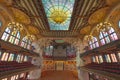 Hall at Palau de la musica catalana, Barcelona, Spain, 2014 Royalty Free Stock Photo