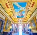 The hall in Palazzo Parisio in Naxxar, Malta