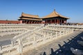 Hall of Preserving Harmony and Central Harmony standing on the three level marble stone base