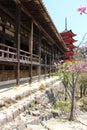 hall (senjokaku pavilion) and pagoda in miyajima (japan)