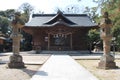 hall in a shinto shrine in matsue (japan)