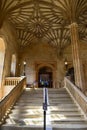 The Hall Staircase at Christ Church, Oxford, England, appears in the Harry Potter films Royalty Free Stock Photo