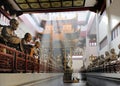 Hall with statues at Lingyin Temple Royalty Free Stock Photo