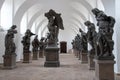 Hall of the stone collection with statues in the the historical hospital Kuks