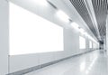 Hall subway station blank billboard Royalty Free Stock Photo