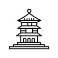 Hall of Supreme Harmony in Beijing icon vector isolated on white background, Hall of Supreme Harmony in Beijing sign , line or