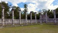 Hall of the Thousand Pillars - Columns at Chichen Itza, Mexico Royalty Free Stock Photo