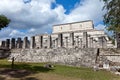 Hall of the Thousand Pillars - Columns at Chichen Itza, Mexico Royalty Free Stock Photo