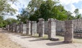 Hall of the Thousand Pillars - Columns at Chichen Itza, Mexico