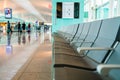 Hall view of Airport interior Royalty Free Stock Photo