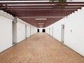 The hall way to the building room or empty walking path Royalty Free Stock Photo