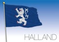 Halland regional flag, Sweden, vector illustration