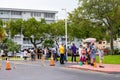 Long lines to vote presidential election 2020 Trump Biden