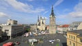 Halle Saale, Germany. Panorama of Market square