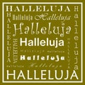 Halleluja square with frame Royalty Free Stock Photo