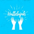 Hallelujah and raised hands Royalty Free Stock Photo
