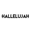 Hallelujah text Design for print