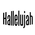 Hallelujah text Design for print