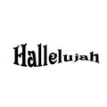 Hallelujah text Design for print