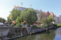 Hallesches Tor at the Landwehrkanal in Berlin Royalty Free Stock Photo