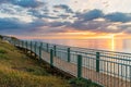 Hallett Cove new coastal boardwalk at sunset Royalty Free Stock Photo