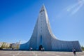 Hallgrimskirkja Cathedral in Reykjavik, Iceland, lutheran parish church, exterior in a sunny summer Royalty Free Stock Photo