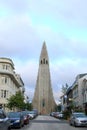 Hallgrimskirkja church in Reykjavik, Iceland.