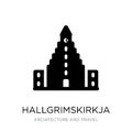 hallgrimskirkja icon in trendy design style. hallgrimskirkja icon isolated on white background. hallgrimskirkja vector icon simple