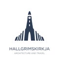 Hallgrimskirkja icon. Trendy flat vector Hallgrimskirkja icon on