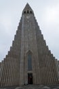 Hallgrimskirkja, Reykjavik cathedral with modern architecture Royalty Free Stock Photo