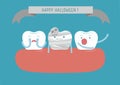 Hallo Halloween of dental Royalty Free Stock Photo