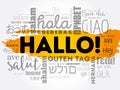 Hallo (Hello Greeting in German