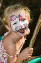 Hallo kitty face painting Royalty Free Stock Photo