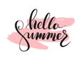 Hallo summer lettering. Vector illustration Royalty Free Stock Photo