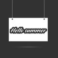 Hallo summer on signboard illustration