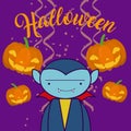 Hallooween and kid cartoon Royalty Free Stock Photo