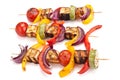 Halloumi and vegetables kebabs Royalty Free Stock Photo