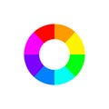 Hallow color wheel or color picker circle flat vector icon for drawing u002F painting apps