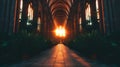Within The Hallowed Halls Gothic Cathedral Royalty Free Stock Photo