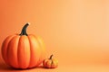 Halloweeen theme with a pumpkins Royalty Free Stock Photo
