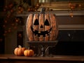 halloweek greeting digital card, pumpkins , dark colors