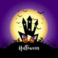 Halloween sale banners or party invitation background. Royalty Free Stock Photo