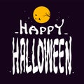 Happy halloween. Halloween Sale special offer banner template with hand drawn lettering for holiday shopping. Royalty Free Stock Photo