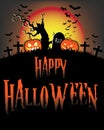 Halloween set vector illustration poster template Royalty Free Stock Photo