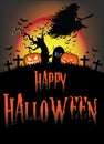 Halloween set vector illustration poster template Royalty Free Stock Photo