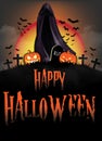 Halloween set vector illustration poster template Royalty Free Stock Photo