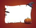 A set of halloween themed paper decorations. copy space. Royalty Free Stock Photo